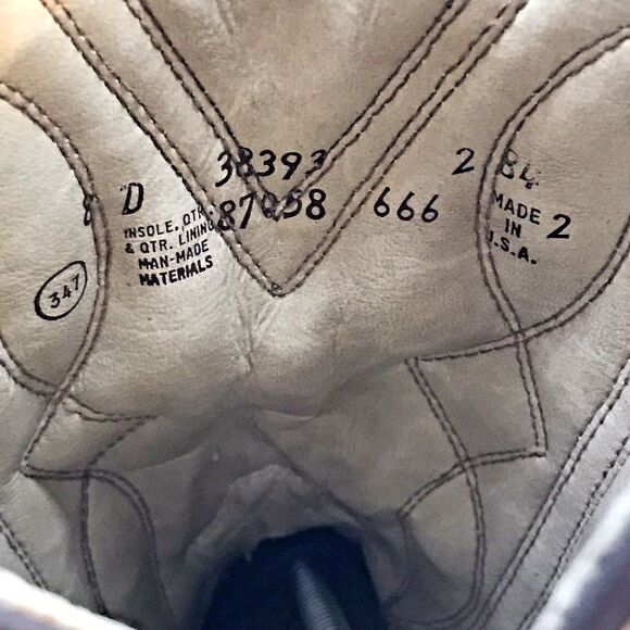 Vintage Brown Leather Cowboy Boots Men's 8D Western Footwear Made in the USA - Picture 9 of 10